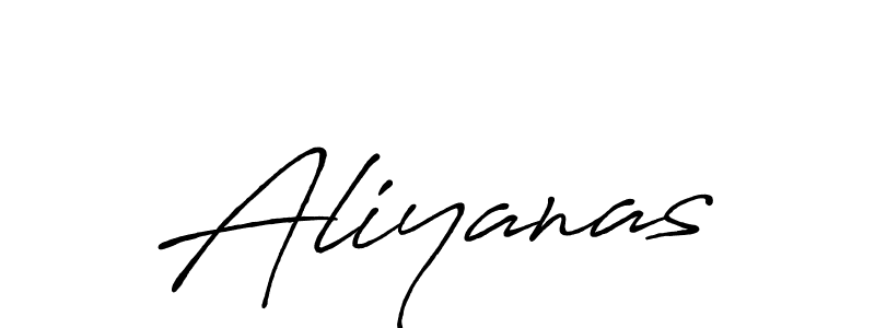 Make a beautiful signature design for name Aliyanas. With this signature (Antro_Vectra_Bolder) style, you can create a handwritten signature for free. Aliyanas signature style 7 images and pictures png