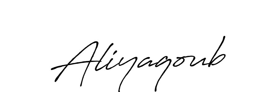 Create a beautiful signature design for name Aliyaqoub. With this signature (Antro_Vectra_Bolder) fonts, you can make a handwritten signature for free. Aliyaqoub signature style 7 images and pictures png