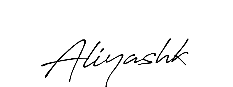 How to make Aliyashk name signature. Use Antro_Vectra_Bolder style for creating short signs online. This is the latest handwritten sign. Aliyashk signature style 7 images and pictures png