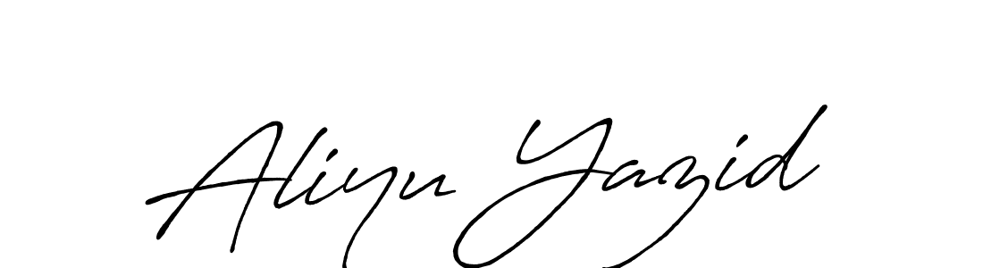 Use a signature maker to create a handwritten signature online. With this signature software, you can design (Antro_Vectra_Bolder) your own signature for name Aliyu Yazid. Aliyu Yazid signature style 7 images and pictures png