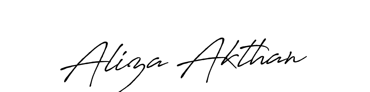 Use a signature maker to create a handwritten signature online. With this signature software, you can design (Antro_Vectra_Bolder) your own signature for name Aliza Akthan. Aliza Akthan signature style 7 images and pictures png