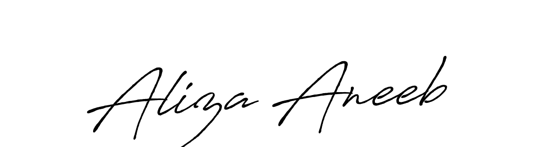 The best way (Antro_Vectra_Bolder) to make a short signature is to pick only two or three words in your name. The name Aliza Aneeb include a total of six letters. For converting this name. Aliza Aneeb signature style 7 images and pictures png