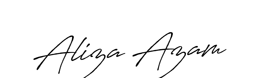 Create a beautiful signature design for name Aliza Azam. With this signature (Antro_Vectra_Bolder) fonts, you can make a handwritten signature for free. Aliza Azam signature style 7 images and pictures png