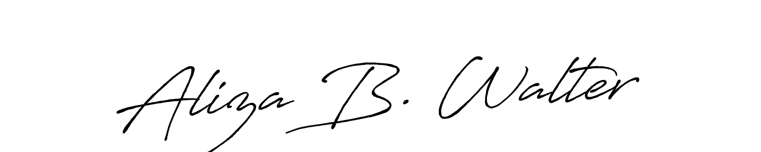 How to make Aliza B. Walter signature? Antro_Vectra_Bolder is a professional autograph style. Create handwritten signature for Aliza B. Walter name. Aliza B. Walter signature style 7 images and pictures png