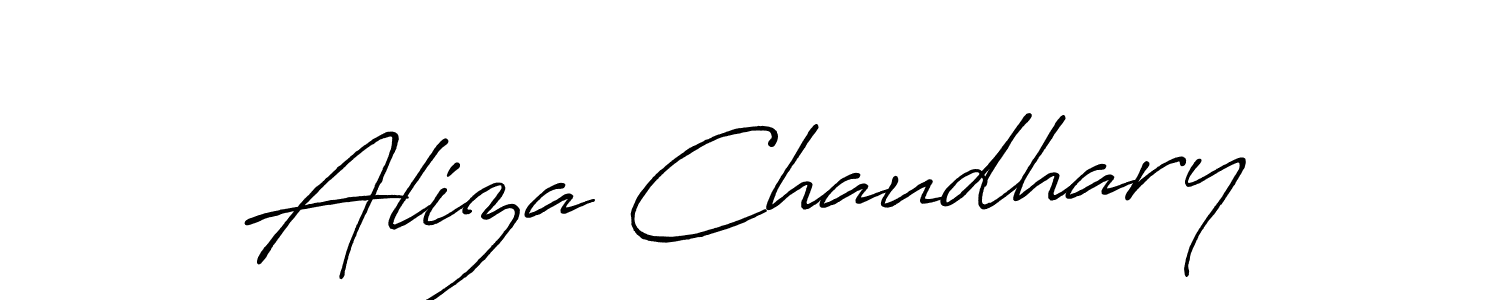 Similarly Antro_Vectra_Bolder is the best handwritten signature design. Signature creator online .You can use it as an online autograph creator for name Aliza Chaudhary. Aliza Chaudhary signature style 7 images and pictures png