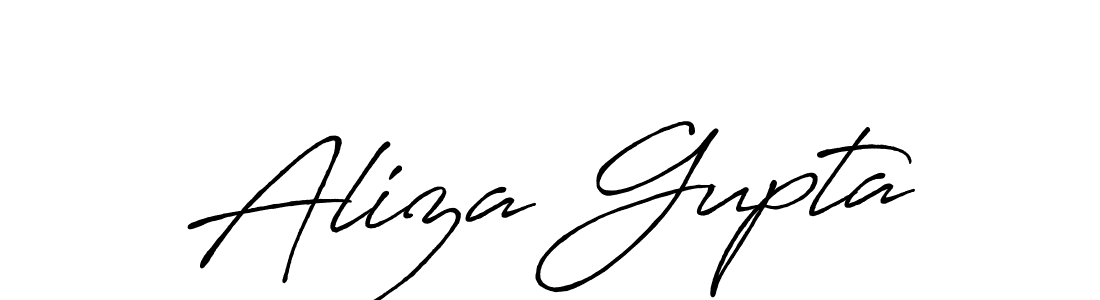 Make a short Aliza Gupta signature style. Manage your documents anywhere anytime using Antro_Vectra_Bolder. Create and add eSignatures, submit forms, share and send files easily. Aliza Gupta signature style 7 images and pictures png