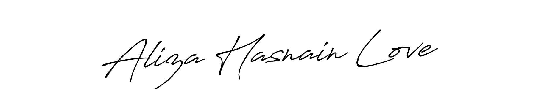 Use a signature maker to create a handwritten signature online. With this signature software, you can design (Antro_Vectra_Bolder) your own signature for name Aliza Hasnain Love. Aliza Hasnain Love signature style 7 images and pictures png