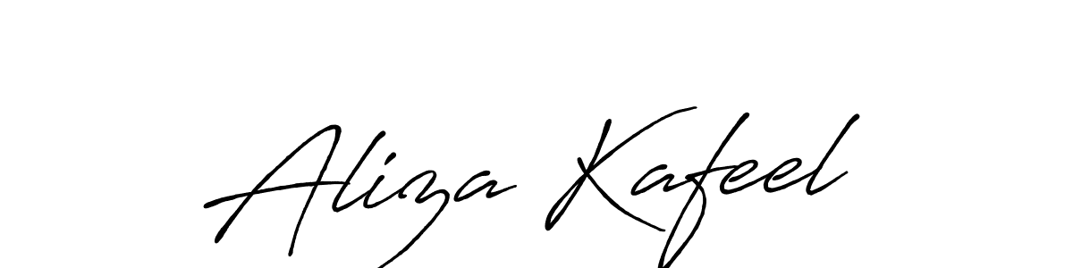 Make a beautiful signature design for name Aliza Kafeel. With this signature (Antro_Vectra_Bolder) style, you can create a handwritten signature for free. Aliza Kafeel signature style 7 images and pictures png