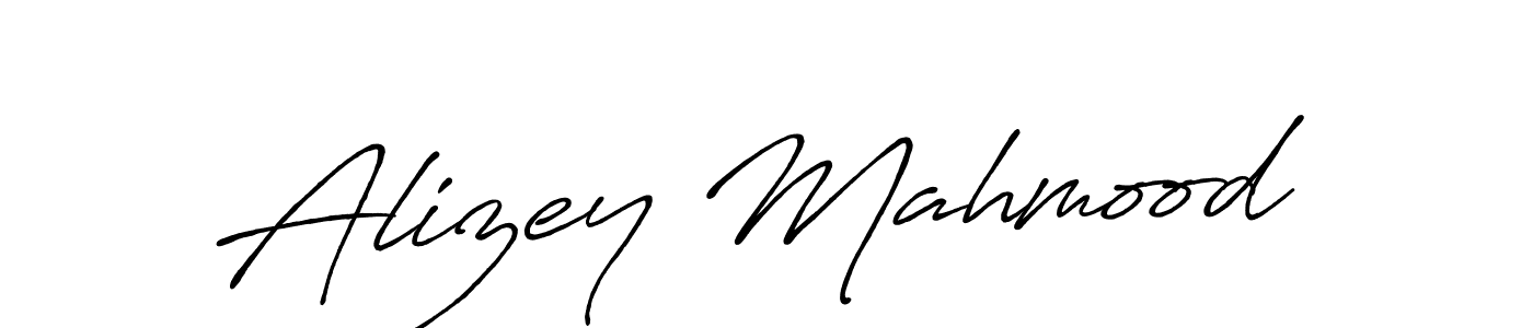 Alizey Mahmood stylish signature style. Best Handwritten Sign (Antro_Vectra_Bolder) for my name. Handwritten Signature Collection Ideas for my name Alizey Mahmood. Alizey Mahmood signature style 7 images and pictures png