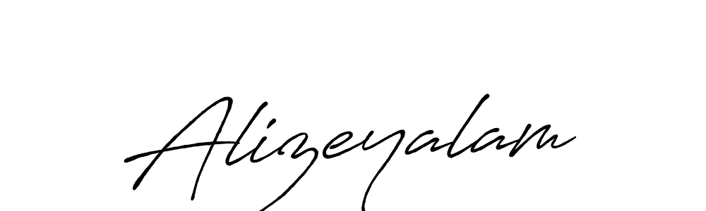 Design your own signature with our free online signature maker. With this signature software, you can create a handwritten (Antro_Vectra_Bolder) signature for name Alizeyalam. Alizeyalam signature style 7 images and pictures png