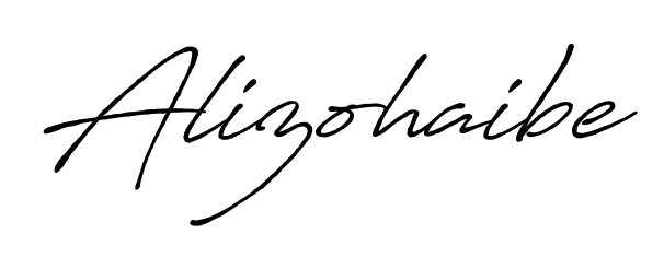 Create your official email sign-off with Alizohaibe name in Antro_Vectra_Bolder style. Crisp, clean, and perfectly legible across all screens. Alizohaibe signature style 7 images and pictures png