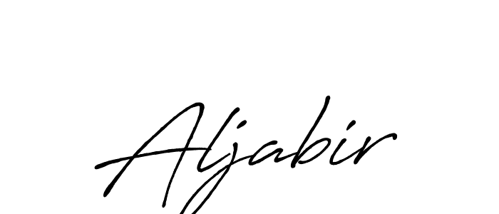 Make a beautiful signature design for name Aljabir. With this signature (Antro_Vectra_Bolder) style, you can create a handwritten signature for free. Aljabir signature style 7 images and pictures png