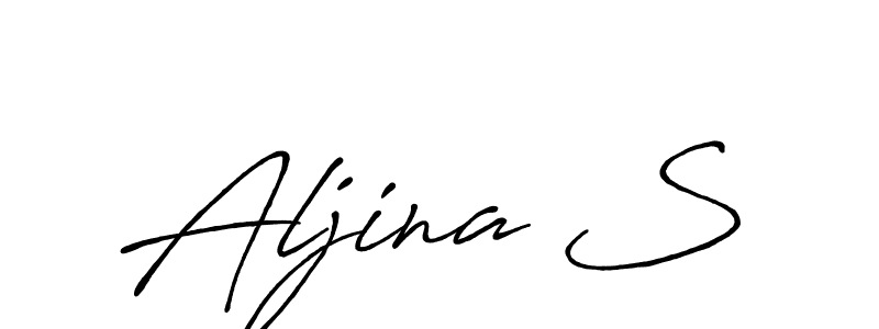 Design your own signature with our free online signature maker. With this signature software, you can create a handwritten (Antro_Vectra_Bolder) signature for name Aljina S. Aljina S signature style 7 images and pictures png