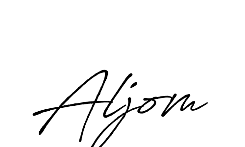 Use a signature maker to create a handwritten signature online. With this signature software, you can design (Antro_Vectra_Bolder) your own signature for name Aljom. Aljom signature style 7 images and pictures png