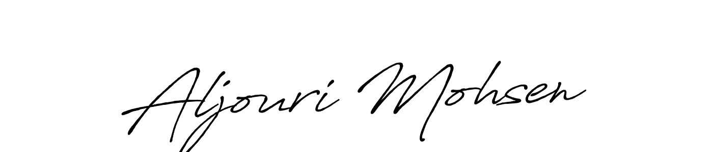 Also You can easily find your signature by using the search form. We will create Aljouri Mohsen name handwritten signature images for you free of cost using Antro_Vectra_Bolder sign style. Aljouri Mohsen signature style 7 images and pictures png