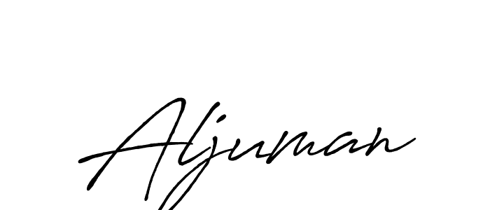 How to make Aljuman name signature. Use Antro_Vectra_Bolder style for creating short signs online. This is the latest handwritten sign. Aljuman signature style 7 images and pictures png