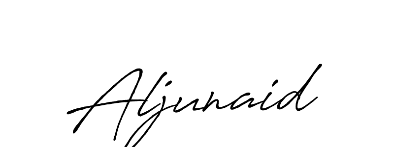 Make a beautiful signature design for name Aljunaid. With this signature (Antro_Vectra_Bolder) style, you can create a handwritten signature for free. Aljunaid signature style 7 images and pictures png