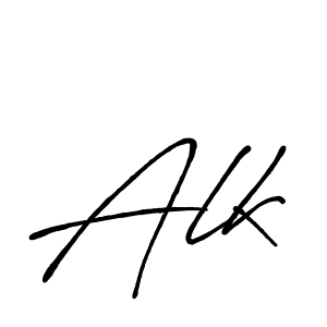 How to make Alk name signature. Use Antro_Vectra_Bolder style for creating short signs online. This is the latest handwritten sign. Alk signature style 7 images and pictures png