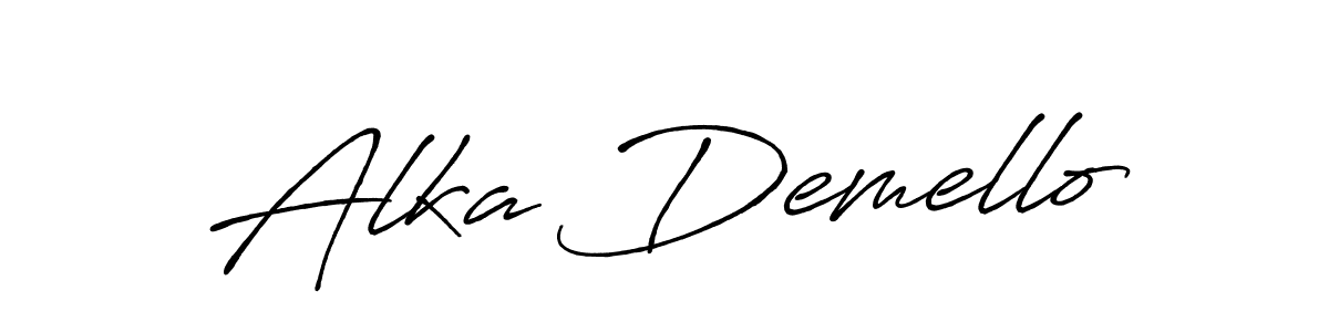 You can use this online signature creator to create a handwritten signature for the name Alka Demello. This is the best online autograph maker. Alka Demello signature style 7 images and pictures png