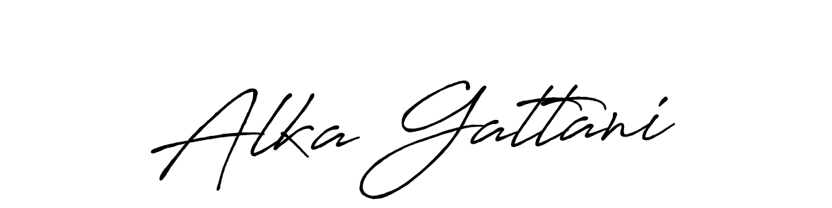 Also we have Alka Gattani name is the best signature style. Create professional handwritten signature collection using Antro_Vectra_Bolder autograph style. Alka Gattani signature style 7 images and pictures png