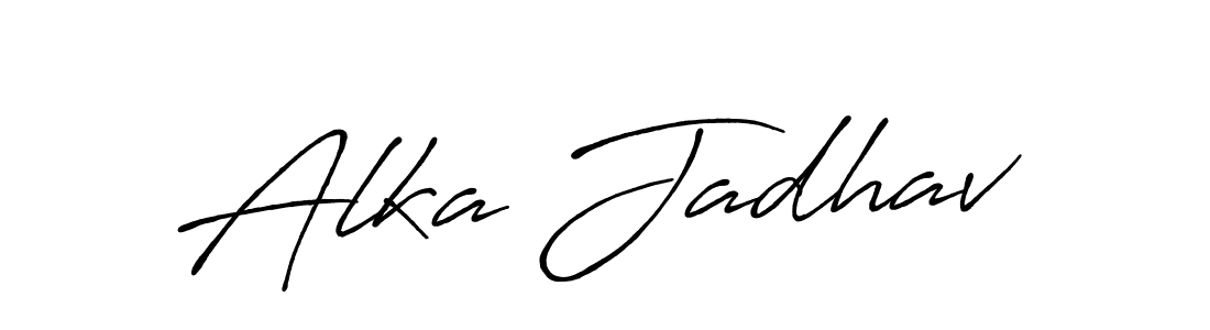 if you are searching for the best signature style for your name Alka Jadhav. so please give up your signature search. here we have designed multiple signature styles  using Antro_Vectra_Bolder. Alka Jadhav signature style 7 images and pictures png