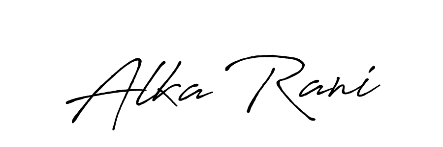 It looks lik you need a new signature style for name Alka Rani. Design unique handwritten (Antro_Vectra_Bolder) signature with our free signature maker in just a few clicks. Alka Rani signature style 7 images and pictures png