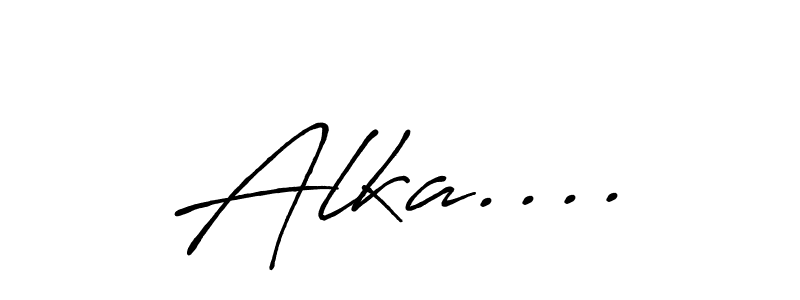 Also we have Alka.... name is the best signature style. Create professional handwritten signature collection using Antro_Vectra_Bolder autograph style. Alka.... signature style 7 images and pictures png