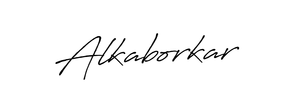 Create a beautiful signature design for name Alkaborkar. With this signature (Antro_Vectra_Bolder) fonts, you can make a handwritten signature for free. Alkaborkar signature style 7 images and pictures png