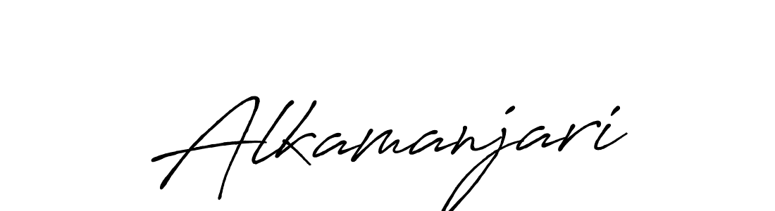 Here are the top 10 professional signature styles for the name Alkamanjari. These are the best autograph styles you can use for your name. Alkamanjari signature style 7 images and pictures png