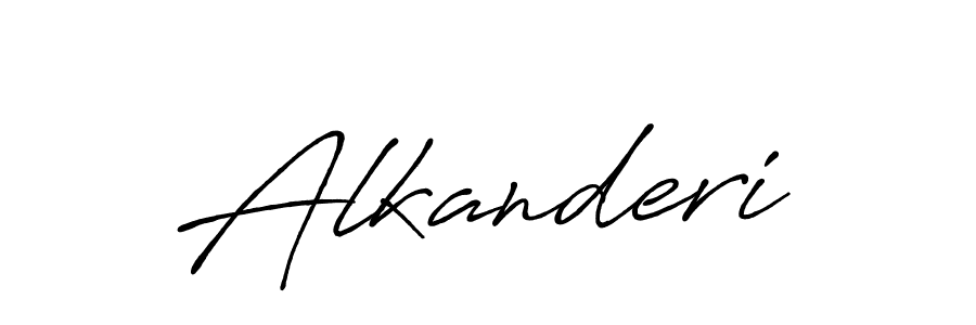 Create a beautiful signature design for name Alkanderi. With this signature (Antro_Vectra_Bolder) fonts, you can make a handwritten signature for free. Alkanderi signature style 7 images and pictures png