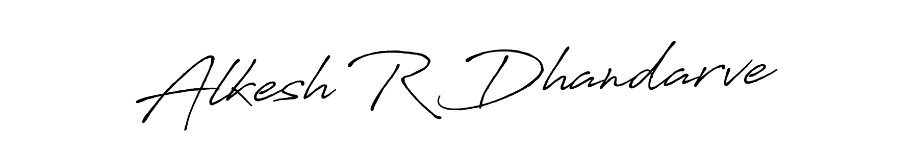 Also You can easily find your signature by using the search form. We will create Alkesh R Dhandarve name handwritten signature images for you free of cost using Antro_Vectra_Bolder sign style. Alkesh R Dhandarve signature style 7 images and pictures png