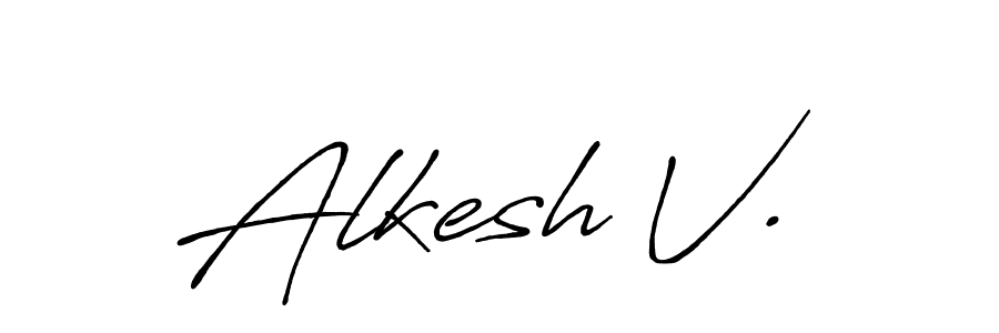 This is the best signature style for the Alkesh V. name. Also you like these signature font (Antro_Vectra_Bolder). Mix name signature. Alkesh V. signature style 7 images and pictures png
