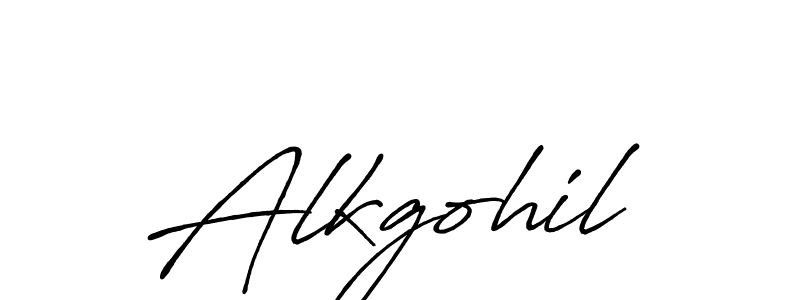 Design your own signature with our free online signature maker. With this signature software, you can create a handwritten (Antro_Vectra_Bolder) signature for name Alkgohil. Alkgohil signature style 7 images and pictures png