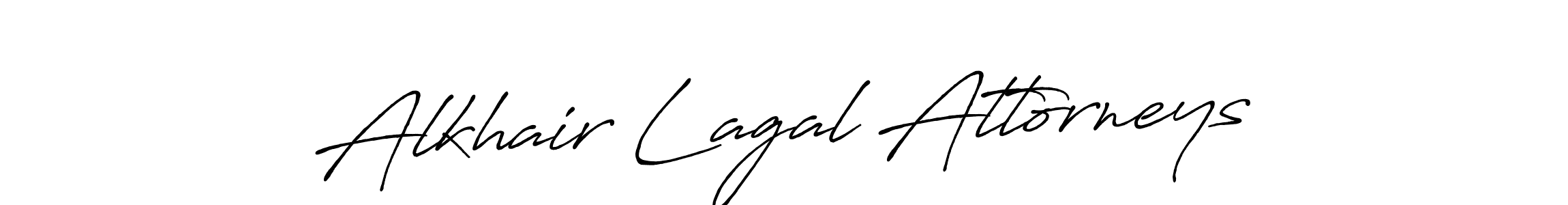 Create a beautiful signature design for name Alkhair Lagal Attorneys. With this signature (Antro_Vectra_Bolder) fonts, you can make a handwritten signature for free. Alkhair Lagal Attorneys signature style 7 images and pictures png