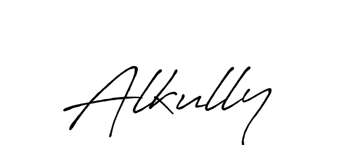 Alkully stylish signature style. Best Handwritten Sign (Antro_Vectra_Bolder) for my name. Handwritten Signature Collection Ideas for my name Alkully. Alkully signature style 7 images and pictures png