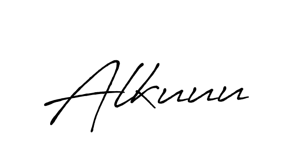 Design your own signature with our free online signature maker. With this signature software, you can create a handwritten (Antro_Vectra_Bolder) signature for name Alkuuu. Alkuuu signature style 7 images and pictures png