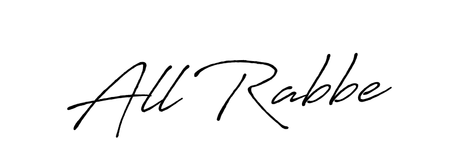 Make a beautiful signature design for name All Rabbe. With this signature (Antro_Vectra_Bolder) style, you can create a handwritten signature for free. All Rabbe signature style 7 images and pictures png