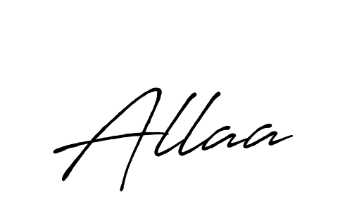 Create a beautiful signature design for name Allaa. With this signature (Antro_Vectra_Bolder) fonts, you can make a handwritten signature for free. Allaa signature style 7 images and pictures png