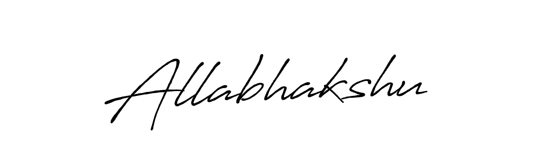 How to make Allabhakshu name signature. Use Antro_Vectra_Bolder style for creating short signs online. This is the latest handwritten sign. Allabhakshu signature style 7 images and pictures png