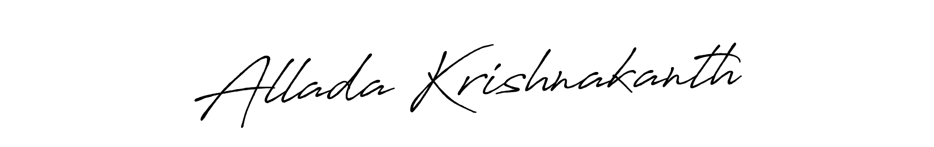 Also we have Allada Krishnakanth name is the best signature style. Create professional handwritten signature collection using Antro_Vectra_Bolder autograph style. Allada Krishnakanth signature style 7 images and pictures png