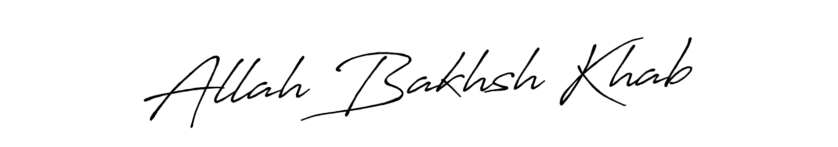 Antro_Vectra_Bolder is a professional signature style that is perfect for those who want to add a touch of class to their signature. It is also a great choice for those who want to make their signature more unique. Get Allah Bakhsh Khab name to fancy signature for free. Allah Bakhsh Khab signature style 7 images and pictures png