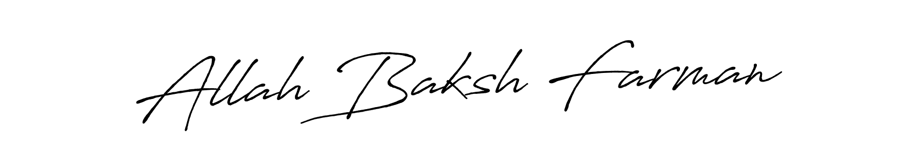 How to make Allah Baksh Farman name signature. Use Antro_Vectra_Bolder style for creating short signs online. This is the latest handwritten sign. Allah Baksh Farman signature style 7 images and pictures png