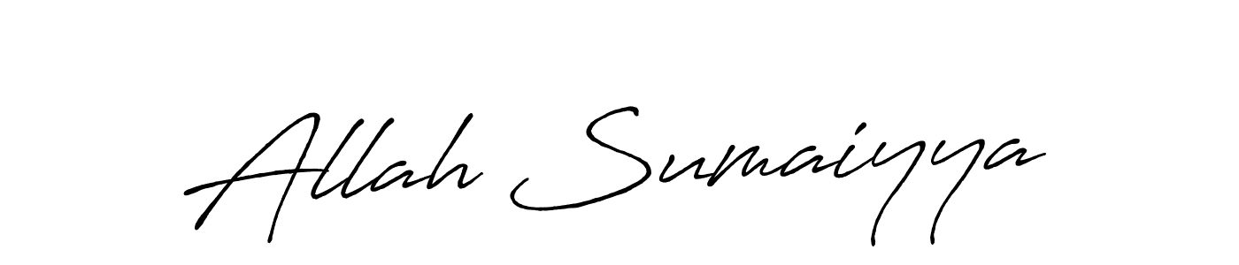Similarly Antro_Vectra_Bolder is the best handwritten signature design. Signature creator online .You can use it as an online autograph creator for name Allah Sumaiyya. Allah Sumaiyya signature style 7 images and pictures png