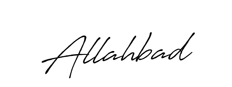 Use a signature maker to create a handwritten signature online. With this signature software, you can design (Antro_Vectra_Bolder) your own signature for name Allahbad. Allahbad signature style 7 images and pictures png