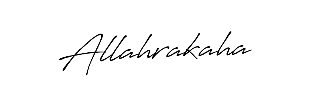 Use a signature maker to create a handwritten signature online. With this signature software, you can design (Antro_Vectra_Bolder) your own signature for name Allahrakaha. Allahrakaha signature style 7 images and pictures png