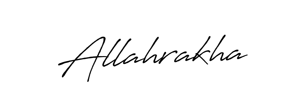 Create a beautiful signature design for name Allahrakha. With this signature (Antro_Vectra_Bolder) fonts, you can make a handwritten signature for free. Allahrakha signature style 7 images and pictures png