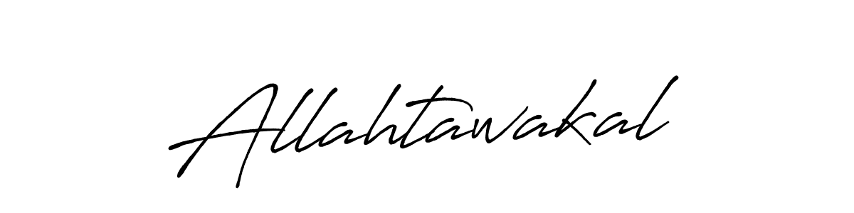 How to make Allahtawakal name signature. Use Antro_Vectra_Bolder style for creating short signs online. This is the latest handwritten sign. Allahtawakal signature style 7 images and pictures png