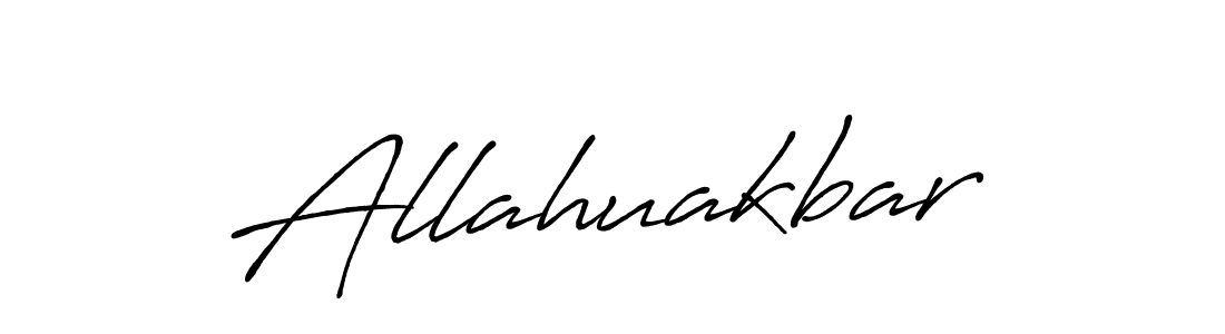 Design your own signature with our free online signature maker. With this signature software, you can create a handwritten (Antro_Vectra_Bolder) signature for name Allahuakbar. Allahuakbar signature style 7 images and pictures png