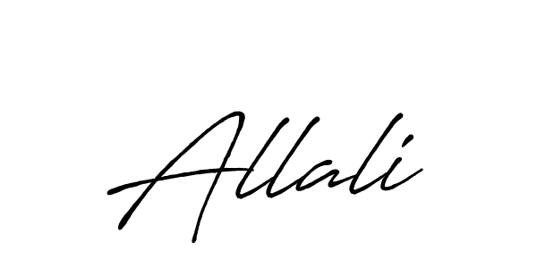 How to make Allali name signature. Use Antro_Vectra_Bolder style for creating short signs online. This is the latest handwritten sign. Allali signature style 7 images and pictures png