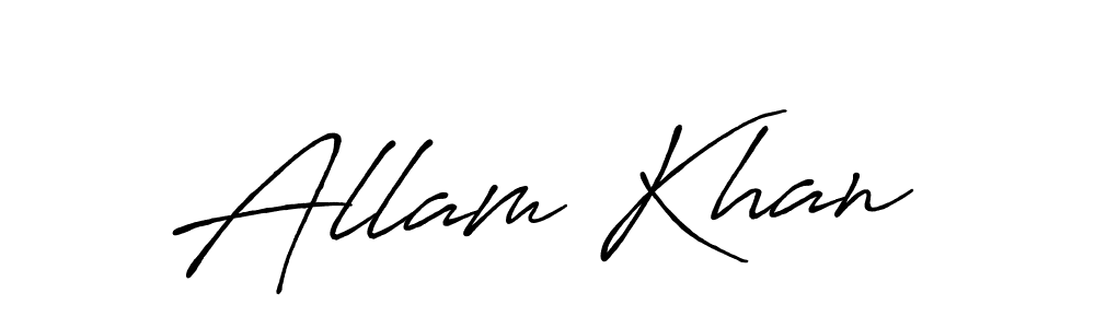 if you are searching for the best signature style for your name Allam Khan. so please give up your signature search. here we have designed multiple signature styles  using Antro_Vectra_Bolder. Allam Khan signature style 7 images and pictures png